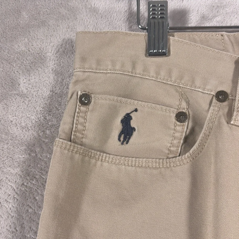 Polo Ralph Lauren Chino Pants Mens 32x29 Khaki Straight Leg Flat Front Cotton